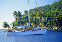 ST LUCIA, Marigot Bay and yacht, STL222JPL