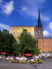SWEDEN, Stockholm, Old Town (Gamla Stan), cafe scene and Riddarholm Church, SWE125JPL