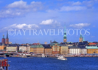 SWEDEN, Stockholm, Old Town (Gamla Stan), skyline, view from sea, SWE105JPL