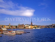 SWEDEN, Stockholm, Old Town (Gamla Stan) and pleasure boats, SWE144JPL