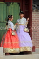 South Korea, SEOUL, Changdeokgung Palace, visitors in colourful Hanbok attire, SK218JPL