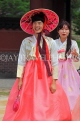 South Korea, SEOUL, Changdeokgung Palace, visitors in colourful Hanbok attire, SK236PL
