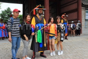 South Korea, SEOUL, Deoksugung Palace, Royal Guard Changing Ceremony, and tourists, SK625JPL