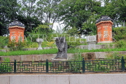 South Korea, SEOUL, Gyeongbokgung Palace, Garden & Chimney of Amisan, SK366JPL