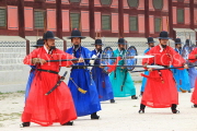 South Korea, SEOUL, Gyeongbokgung Palace, Sumungun (Gatekeeper) Military Training, SK432JPL