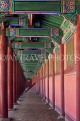 South Korea, SEOUL, Gyeongbokgung Palace, complex, decorative corridors, SK346JPL