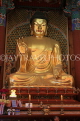 South Korea, SEOUL, Jogyesa Temple, golden Buddha statue, SK287JPL