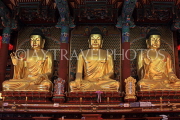 South Korea, SEOUL, Jogyesa Temple, golden Buddha statues, SK283JPL