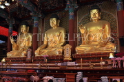 South Korea, SEOUL, Jogyesa Temple, golden Buddha statues, SK285JPL