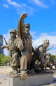 South Korea, SEOUL, War Memorial of Korea, 6-25 Tower of Korean War base sculptures, SK674JPL
