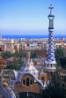 Spain, BARCELONA, Guell Park buildings, Gaudi architecture, BSP191JPL