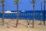 Spain, BARCELONA, beach and sunbathers, SPN786JPL
