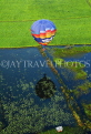 THAILAND, Ayuthaya, hot air balloon over rice fields, International Air Balloon Festival, THA2178JPL