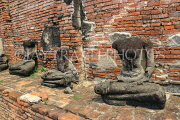 THAILAND, Ayutthaya, Wat Phra Mahathat complex, headless Buddha statues, THA2668JPL