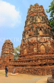 THAILAND, Ayutthaya, Wat Phra Mahathat complex ruins, octagonal pagoda, THA2645JPL