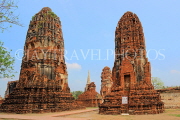 THAILAND, Ayutthaya, Wat Phra Mahathat complex ruins, prangs, THA2640JPL