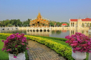 THAILAND, Bang Pa-In (nr Ayutthaya), Aisawan Thiphya pavilion and lakeside, THA2598JPL