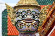 THAILAND, Bangkok, GRAND PALACE (Wat Phra Keo), Demon Guardian Maiyarab, THA2444JPL