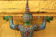 THAILAND, Bangkok, GRAND PALACE (Wat Phra Keo), Demon Guardian figure, THA2478JPL