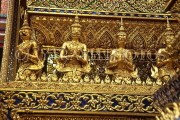 THAILAND, Bangkok, GRAND PALACE (Wat Phra Keo), Royal Chapel detail and figures, THA1799JPL