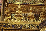 THAILAND, Bangkok, GRAND PALACE (Wat Phra Keo), Royal Chapel detial and figures, THA1799JPL