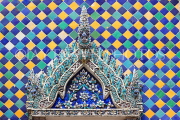 THAILAND, Bangkok, GRAND PALACE (Wat Phra Keo), decorative tile work, THA2491JPL