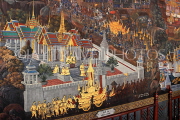 THAILAND, Bangkok, GRAND PALACE (Wat Phra Keo), murals of Ramakien stories, THA2381JPL