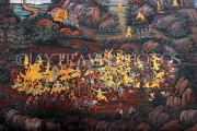 THAILAND, Bangkok, GRAND PALACE (Wat Phra Keo), murals of Ramakien stories, THA2385JPL