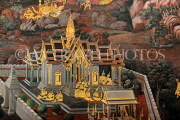 THAILAND, Bangkok, GRAND PALACE (Wat Phra Keo), murals of Ramakien stories, THA2388JPL