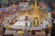 THAILAND, Bangkok, GRAND PALACE (Wat Phra Keo), murals of Ramakien stories, THA2392JPL