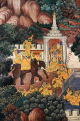 THAILAND, Bangkok, GRAND PALACE (Wat Phra Keo), murals of Ramakien stories, THA2399JPL