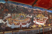 THAILAND, Bangkok, GRAND PALACE (Wat Phra Keo), murals of Ramakien stories, THA2403JPL