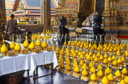 THAILAND, Bangkok, GRAND PALACE (Wat Phra Keo), offerings at temple, THA1796JPL