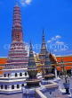 THAILAND, Bangkok, GRAND PALACE (Wat Phra Keo), temple buildings and chedis, THA690JPL