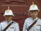THAILAND, Bangkok, GRAND PALACE (Wat Phra Keo) complex, guards, THA2136PL