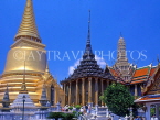 THAILAND, Bangkok, GRAND PALACE, left to right, Sri Ratna Chedi, Phra Mondop, Phra Thepbidon, THA674JPL