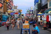 THAILAND, Bangkok, Khao San Road, street scene, dusk view, THA3422JPL