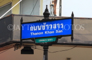 THAILAND, Bangkok, Khao San Road, street sign, THA3366JPL