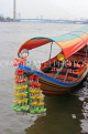THAILAND, Bangkok, Longtail Boat with flower garlands (for good luck), THA2716JPL