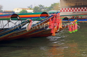 THAILAND, Bangkok, Longtail Boats with flower garlands (for good luck), THA2715JPL