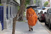 THAILAND, Bangkok, Monk walking along road, THA3266JPL
