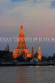 THAILAND, Bangkok, WAT ARUN (Temple of Dawn) at night & Chao Phraya River, THA3137JPL