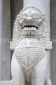 THAILAND, Bangkok, WAT BENCHAMABOPHIT (Marble Temple), guardian stone lion, THA3072JPL