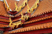THAILAND, Bangkok, WAT BENCHAMABOPHIT (Marble Temple), roof top detail, THA3060JPL