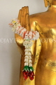 THAILAND, Bangkok, WAT PHO, Buddha image in cloister, hand with flower garland, THA2768JPL