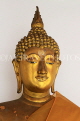 THAILAND, Bangkok, WAT PHO, Buddha image in cloisters, head closeup, THA2752JPL