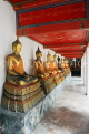 THAILAND, Bangkok, WAT PHO, Buddha images in cloisters, THA2754JPL