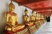 THAILAND, Bangkok, WAT PHO, Buddha images in cloisters, THA2774JPL