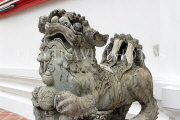 THAILAND, Bangkok, WAT PHO, Chinese Lion sculpture, THA2854JPL