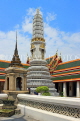 THAILAND, Bangkok, WAT PHO, Phra Rabiang Cloister, and Phra Prang, THA2836JPL